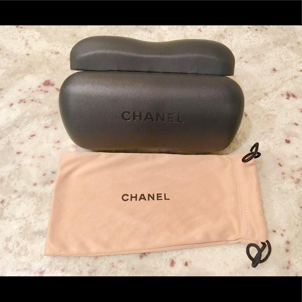 Chanel Sunglass Case & cloth bag